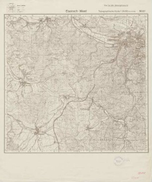 5027 Eisenach-West, Topographische Karte 1:25000 (4 cm - Karte)
