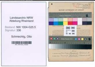 Entnazifizierung Otto Schmechtig , geb. 09.09.1903 (Maler)