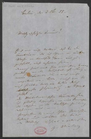 Brief an B. Schott's Söhne : 03.10.1855