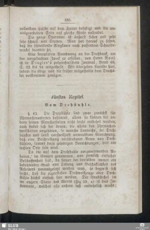 Fünftes Kapitel. Vom Drehstuhle