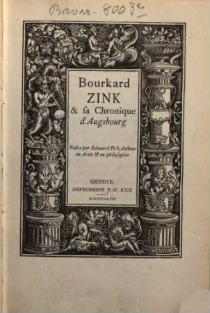 Bourkard Zink et sa chronique d'Augsbourg : notice