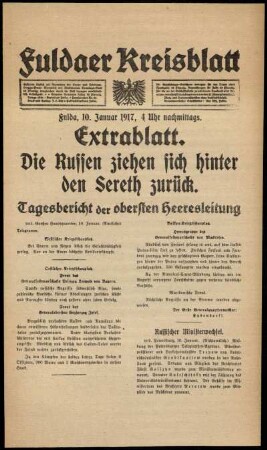 Ausgabe vom Mittwoch, den 10. Januar 1917.