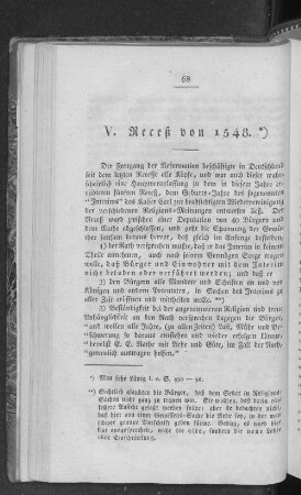 V. Receß von 1548.