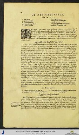 Titulus III. De Iure Personarum.