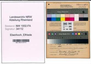 Entnazifizierung Elfriede Ebenhoch, geb. 20.08.1901 ()