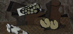 Stilleben mit braunem Krug