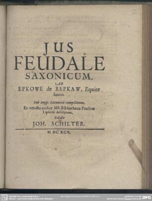 Ius feudale Saxonicum