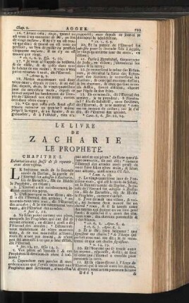 Le Livre De Zacharie Le Prophete