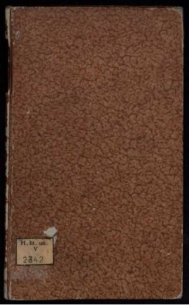 Entwurf zu seinen Vorlesungen über die Geschichte und Litteratur der schönen Wissenschaften