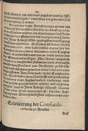 Erleutterung der Confoederation.im 97. Artickul.