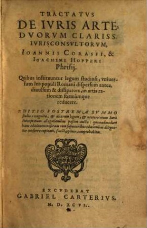 Tractatus de Juris Arte