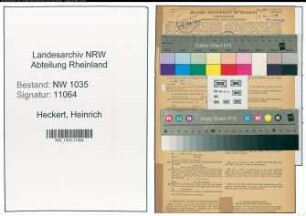 Entnazifizierung Heinrich Heckert , geb. 23.05.1901 (Bergingenieur)