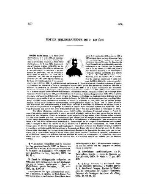 Notice Bibliographique Du P. Rivière