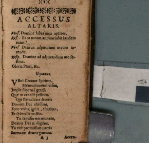 Accessus et recessus Altaris