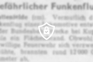 Gefährlicher Funkenflug