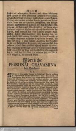 Wörtliche Personal-Gravamina deß Brückners