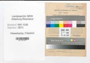 Entnazifizierung Friedrich Hawerkamp , geb. 08.11.1905 (Finanzbeamter)