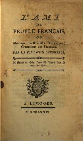 L' ami du peuple françois ...