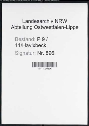 Sterberegister Standesamt Havixbeck