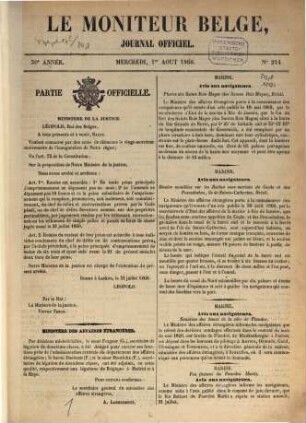 Moniteur belge : journal officiel = Belgisch staatsblad, 1860,8 = Jg. 30