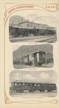 Mendelbahn. Bahnhof Kaltern ; Dresden-Cossebaude