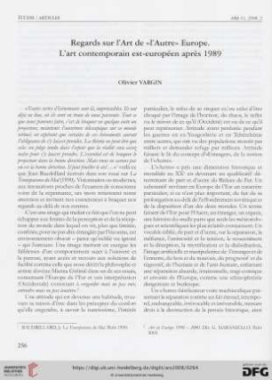 Regards sur l'art de "l'Autre" Europe : L'art contemporaine est-européen après 1989