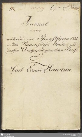 Journal einer während der Pfingstferien 1831 in den Plauenschen Grund und dessen Umgegend gemachten Reise - 18.6870 4.