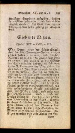 Siebente Vision. Offenbar. XVII. - XVIII. - XIX.