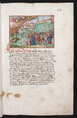 Decius befiehlt die heiligen Felix und Regula und ihrer Gefährten zu rädern.