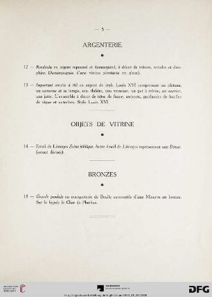 Argenterie (Nr. 12-13)