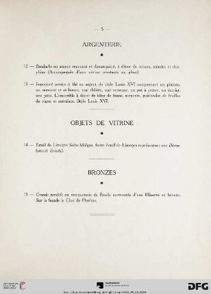 Argenterie (Nr. 12-13)