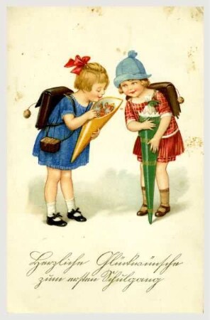 Herzliche Glückwünsche zum ersten Schulgang