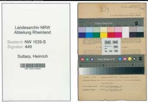 Entnazifizierung Heinrich Suttarp , geb. 01.05.1900 (Lehrer)