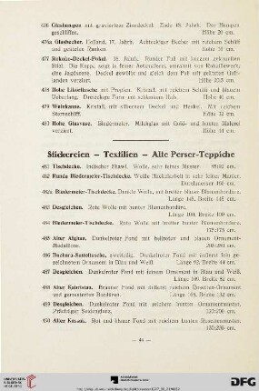 Stickereien - Textilien - Alte Perser-Teppiche (Nr. 481 - 508a)