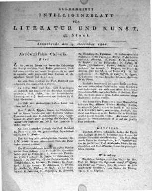 Akademische Chronik.