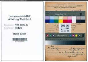 Entnazifizierung Erich Bolle, geb. 12.06.1902 (Sachbearbeiter)