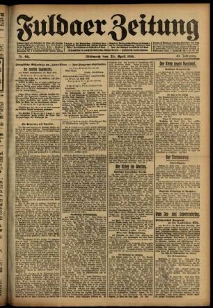 Ausgabe vom Mittwoch, den 26. April 1916.