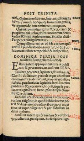 Dominica Tertia Post trinitatis ...
