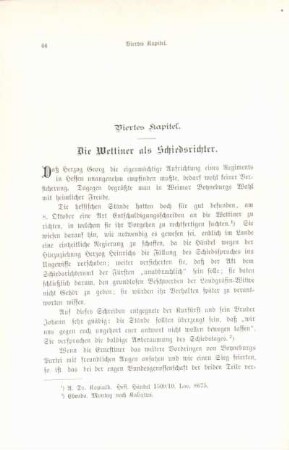 Viertes Kapitel. Die Wettiner als Schiedsrichter