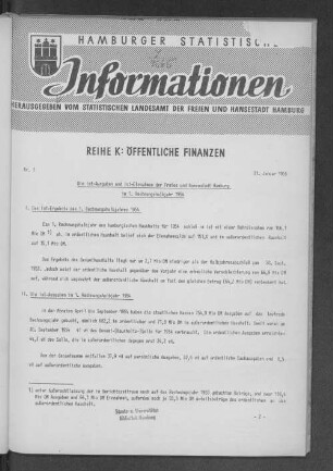 1955: Hamburger statistische Informationen / K