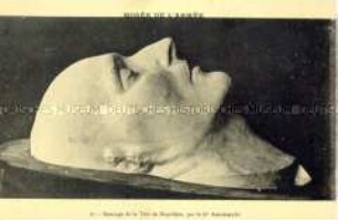 Postkarte mit Totenmaske Napoléons