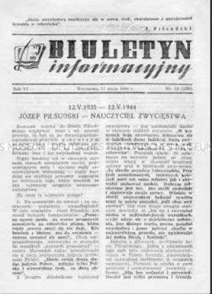Mitteilungsblatt der polnischen Exil-Regierung für die Bevölkerung in Polen