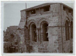 Ostseite u. Nordseite, Glockenturm d. Grabeskirche v. NO [Jerusalem]