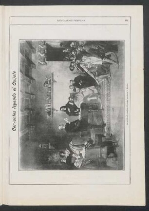 Cervantes leyendo el Quijote : Renombrado cuadro del pintor nacional I. Merino