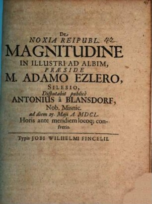 De noxia reipublicae magnitudine