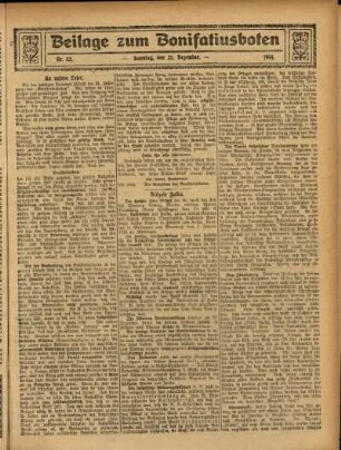 Ausgabe vom Sonntag, den 27. Dezember 1914.