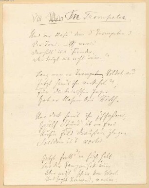 Karl Stieler (1842-1885) Nachlass: Literarische Arbeiten. A Hochzeit in de Berg. Gedicht. - BSB Stieleriana II 10.I.4