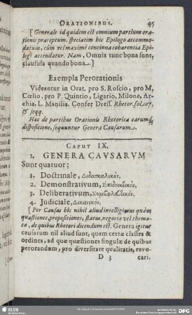 Caput IX. [De Generibus Causarum]