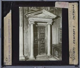 Florenz, S. Lorenzo,Florenz, San Lorenzo, Alte Sakristei, Aposteltür,Florenz, S. Lorenzo, Alte Sakristei