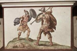 Ein Kampf zwischen Romulus und Remus